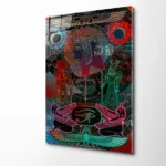 Antik Mısır Mitolojisi Ezoterik Tasarım Cam Tablo