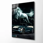 Mustang Ruhlu Spor Araba Cam Tablo