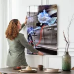 Dumanlı Araba ve Nargile Cam Tablo - Görsel 5