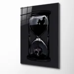 Felsefi Sanat: Kum Saati Figürlü Modern Cam Tablo