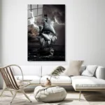 Fırtınalı Denizde Yelkenli Gemi Tasarım Cam Tablo - Görsel 3