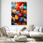 Canlı Renklerde Parlak Cam Duvar Dekoru - Görsel 3