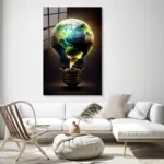 Sürdürülebilir Yaşam Temalı Parlak Lüks Cam Tablo - Görsel 3