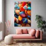 Canlı Renklerde Parlak Cam Duvar Dekoru - Görsel 4