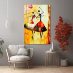 Etnik Esinti: Dans Eden Kadın Figürlü Modern Cam Tablo - Görsel 6