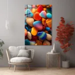 Canlı Renklerde Parlak Cam Duvar Dekoru - Görsel 6