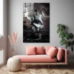 Fırtınalı Denizde Yelkenli Gemi Tasarım Cam Tablo - Görsel 6