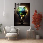 Sürdürülebilir Yaşam Temalı Parlak Lüks Cam Tablo - Görsel 6